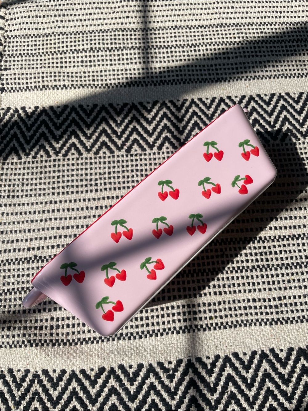 Cherry heart ceramic loaf pan